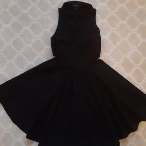 Express sleeveless skater mini black dress size 2
